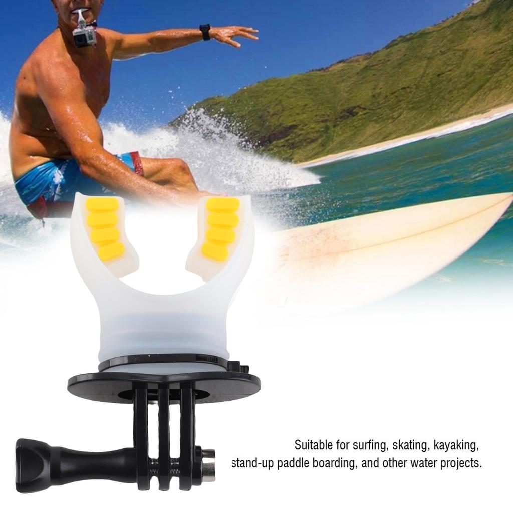 Mouth Bite Mount Surfing Diving Skating for XiaoYi Action Camera (Black)