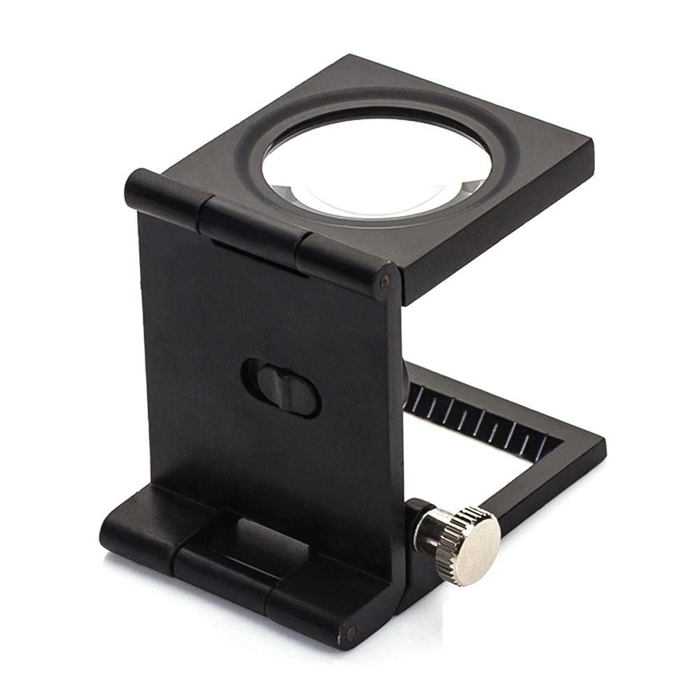 Professional Folding Mini Linen Tester Magnifying Glass 10X Cloth Thread Counter Magnifier