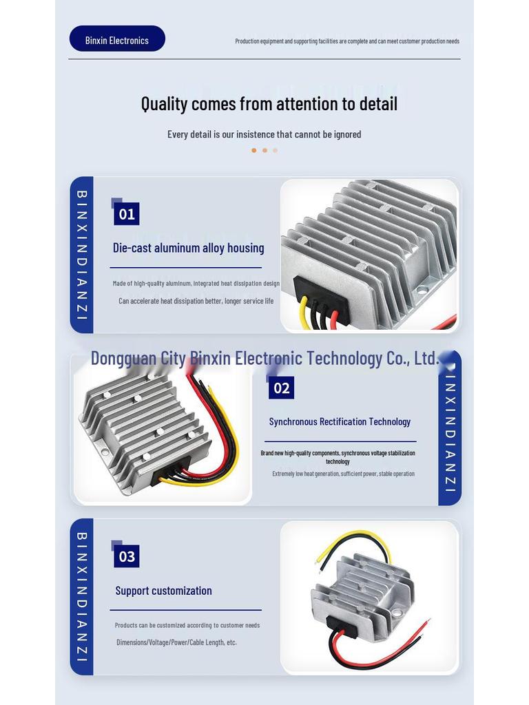 12V/24V to 6V 5A DC Converter, 9-36V to 6V 10A Car Power Supply with Enhanced Aluminum Shell