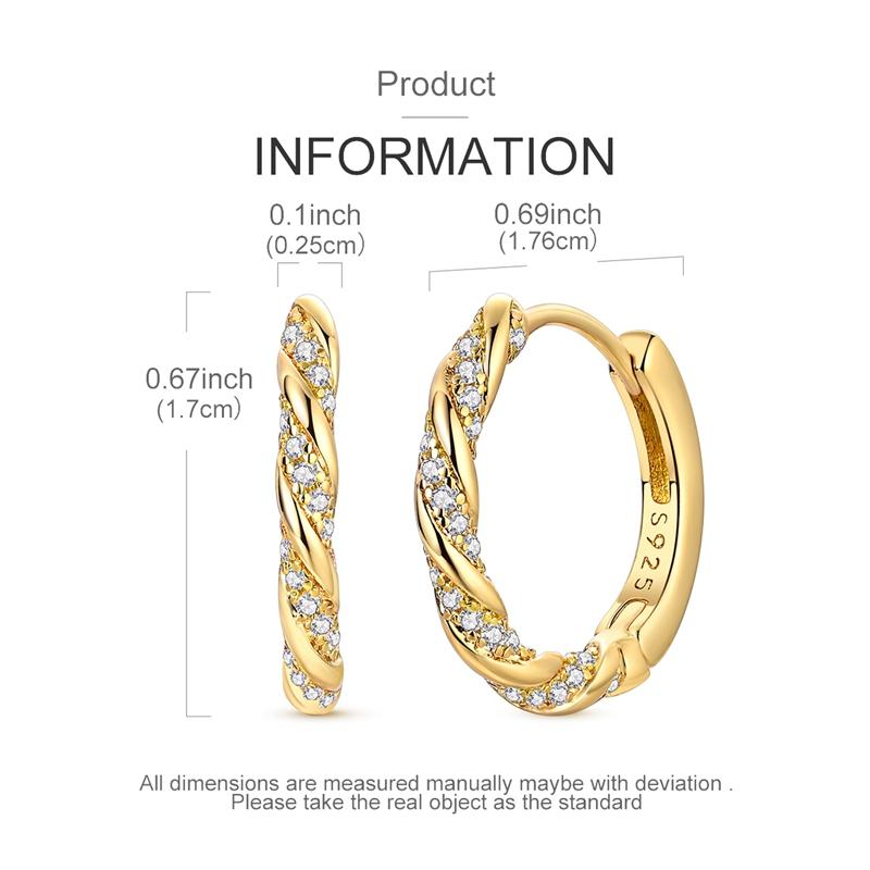 925 Sterling Silver Earrings Women Hoop Earring For Anniversary Wedding Jewelry GiftsGood product