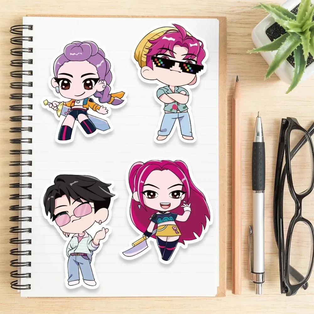 -8/16/24Pcs K-Pop Puzzle Stickers Witch Hunter Make a Face Stickers DIY Handicrafts Waterproof Repeatable Sticker