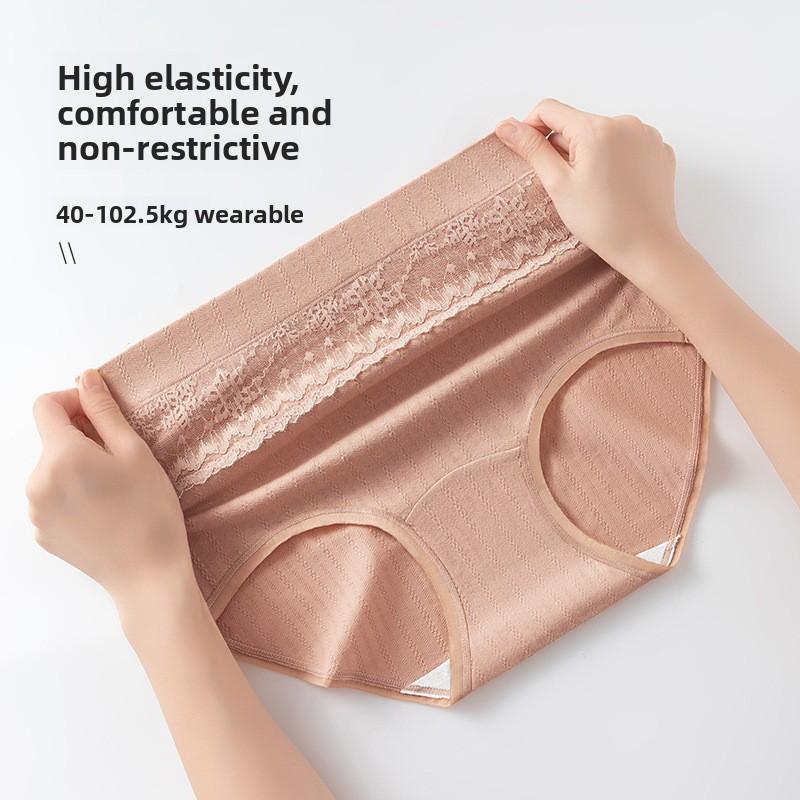 Plus Size Women's Spring and Summer Cotton 10A Anti Bacterial Cotton Long Crotch High Waist Tuck Briefs