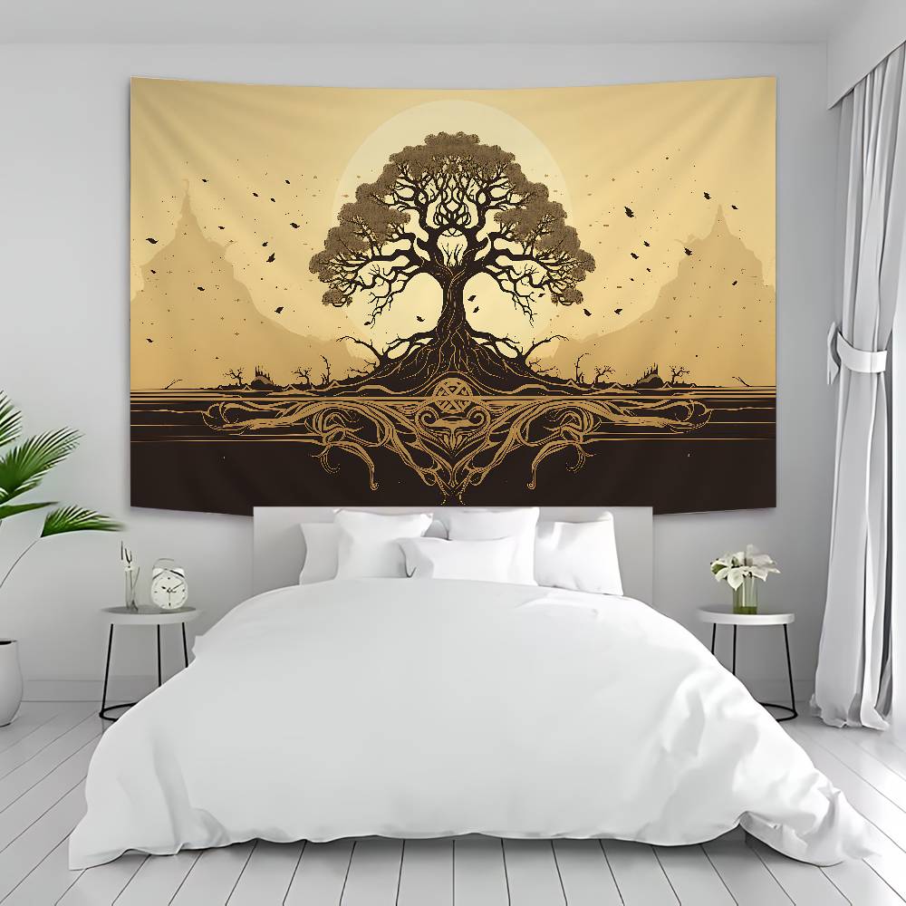 Tree life Yggdrasil Hippie Wall Hanging Tapestries for Living Room Home Dorm Decor Art Home Decor