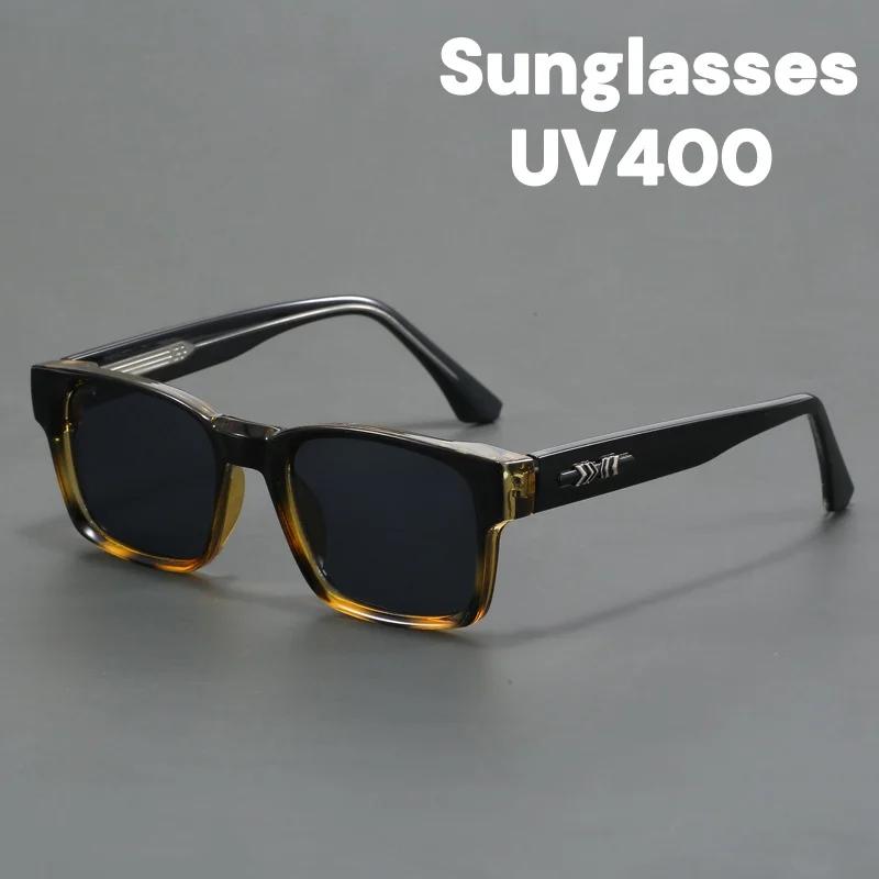 Unisex Plastic Fashion Square Frame Sunglasses for Street Pography and Beach Trips Driving Accessories Outdoor UV400 Goggles