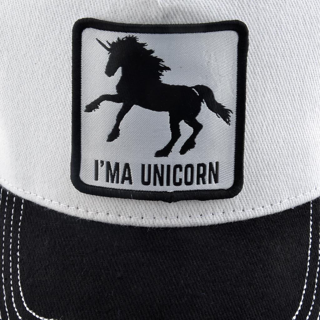 Baseballcaps med enhjørningsmerke Herre Snapback Baseballhatt Fire sesonger Utendørs Visircaps Dame Svart Hvit Casual Caps