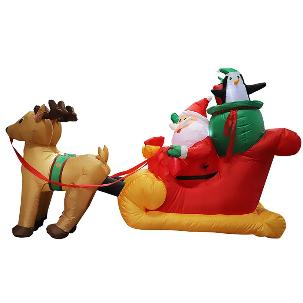 Christmas Santa Claus Christmas Decoration Inflatable Toys With LED Light Inflatable Model Holiday Gift Indoor Outdoor Decor