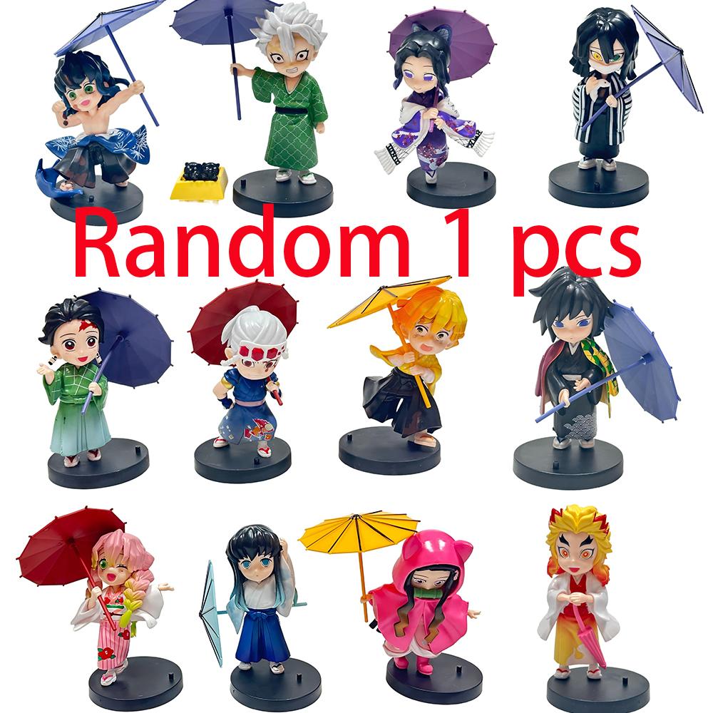 Anime Demon Slayer Figure Kimetsu No Yaiba Doll Plum Rain Series Surprise Box Warrior Action Figure Toy Model  Popular New