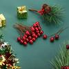Artificial Holly Berries, 10 Mm Fake Berries Decor On Wire for Christmas Tree Decorations Flower Wreath DIY Craft Use (Pack of 200, Red)