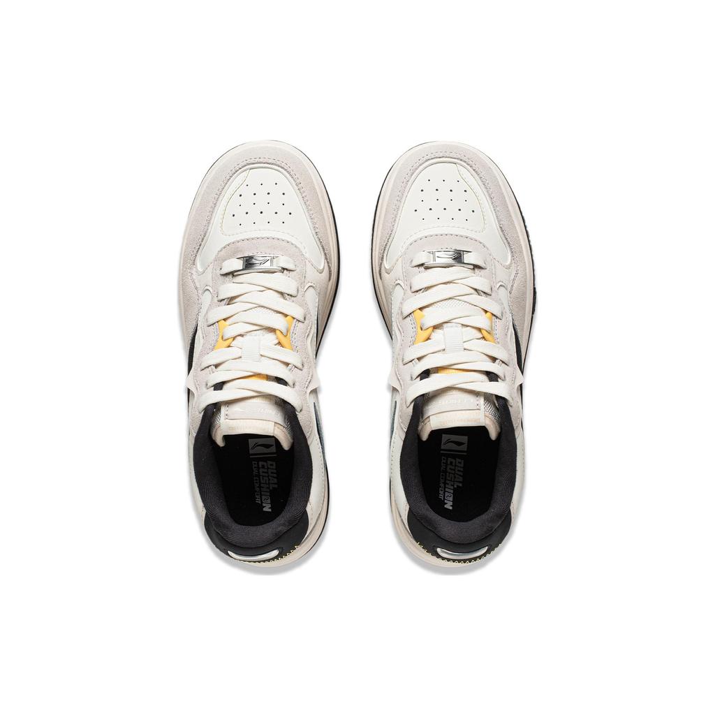New LiNing Future C1 Slip Resistant Cushioning Abrasion Resistant Support Low top Skateboard Shoes Women's White Black AGCU032-7