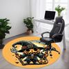 1pc Pumpkin Reaper Office Round Area Rug, Under Office Chairs Bedroom Living Room Home Decor, Room Deco, Available In Various Sizes 109