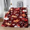 1pc Merry Christmas Printing Lightweight Flannel Blanket, Comfortable and Warm Blanket, for Camping Sofa Bed and Couch Office, in All Seasons