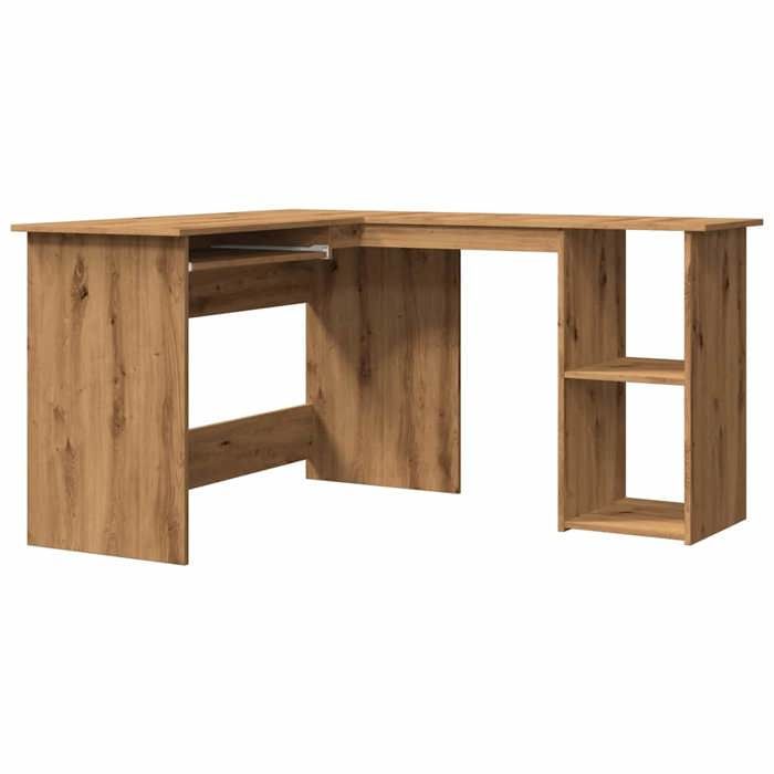 VidaXL Bureau d'angle chêne artisanal 120x140x75 cm bois d'ingénierie, bureau, bureau d'étude, mobilier de bureau à 855901