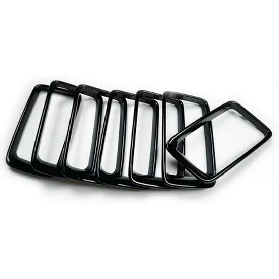 Fit for 2014-2016 Jeep Grand Cherokee Gloss Black Grille Outer Trim