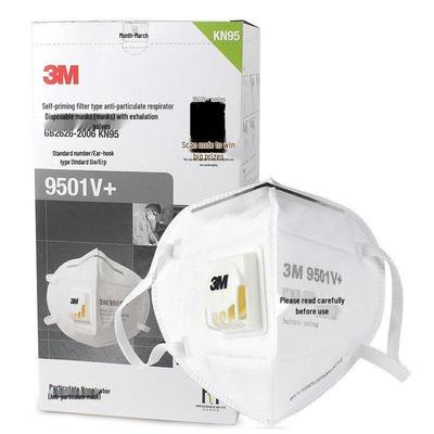 3M 9501V+ Komfortable KN95 Schutzmaske mit Anti-Smog, Anti-Staub und PM2.5 Partikelschutz 9502V+