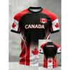 Maglia da Calcio Foglia d'Acero Bandiera Canadese, T-shirt Sportiva Traspirante ad Asciugatura Rapida Unisex