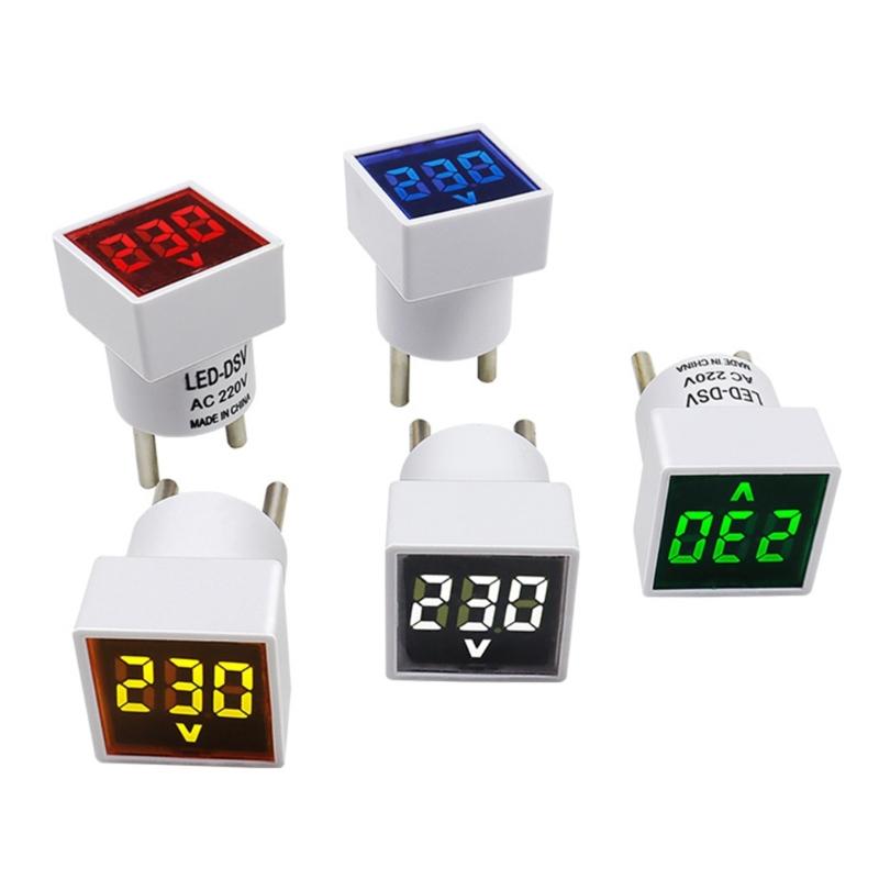 LED Display  220V/230V Voltage Meter Square Tester Digital Voltage Meter for Accurate Voltage Monitoring 50 To 500V