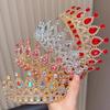 Fashionable Multi-Color Crown Princess Crystal Tiara Hair Accessories Birthday Gift for Girls Photography Party Stage Crown