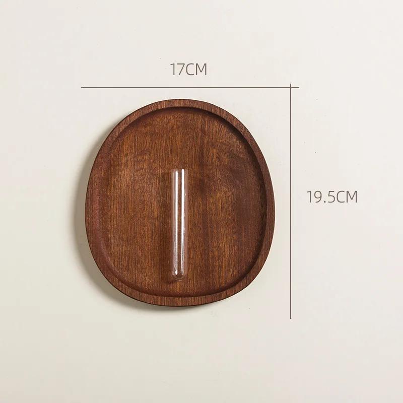 Creative Wall Mounted Wooden Vase Plant Pots Living Room Decoration Background Wall Hanging Flowers Arrangement Flower Vase
