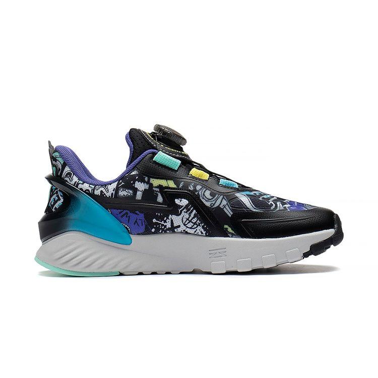 LiNing Youth Sports Lifestyle Series Non-Slip Shock Absorbing Wear-Resistant Casual Shoes Kids Sneakers Black YKCS140-3