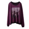 Spring 2026 Women's Tie-Dye Color Block Sweater - Round Neck Knit Pullover
