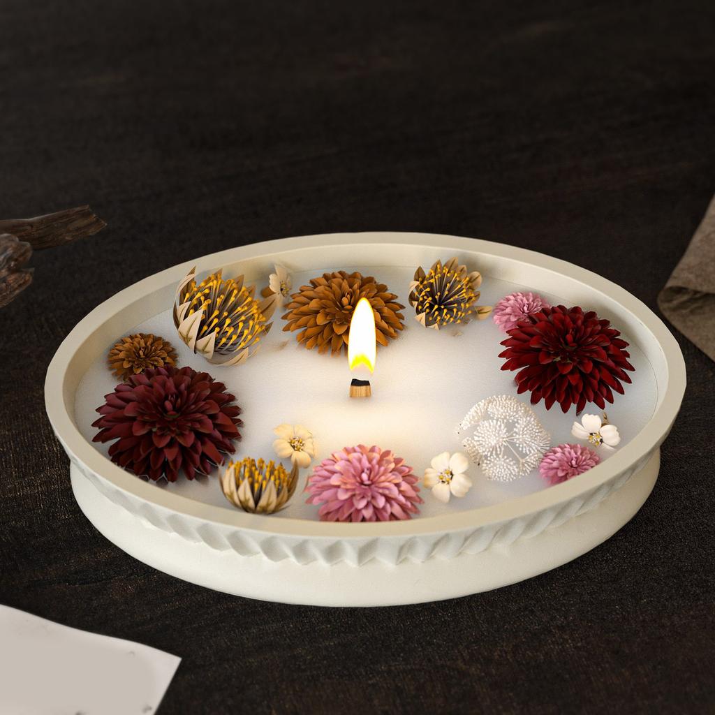 Elliptical Shape Silicone Mold for Resin Plaster and Cement Trays Home Decorative Crafting Tool Silicone Texture