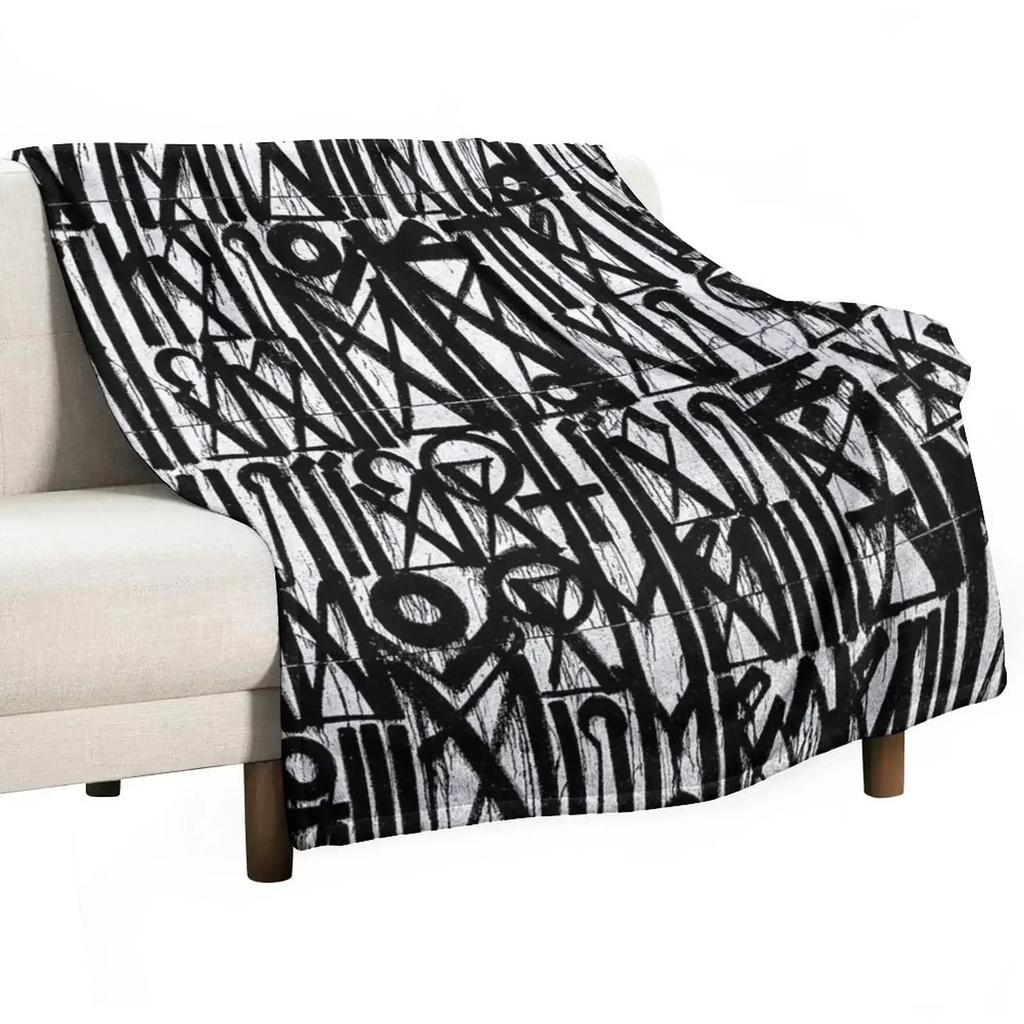 Graffiti Background Throw Blanket Funny Gift Decoratives Shaggy Manga Luxury Softest Blankets
