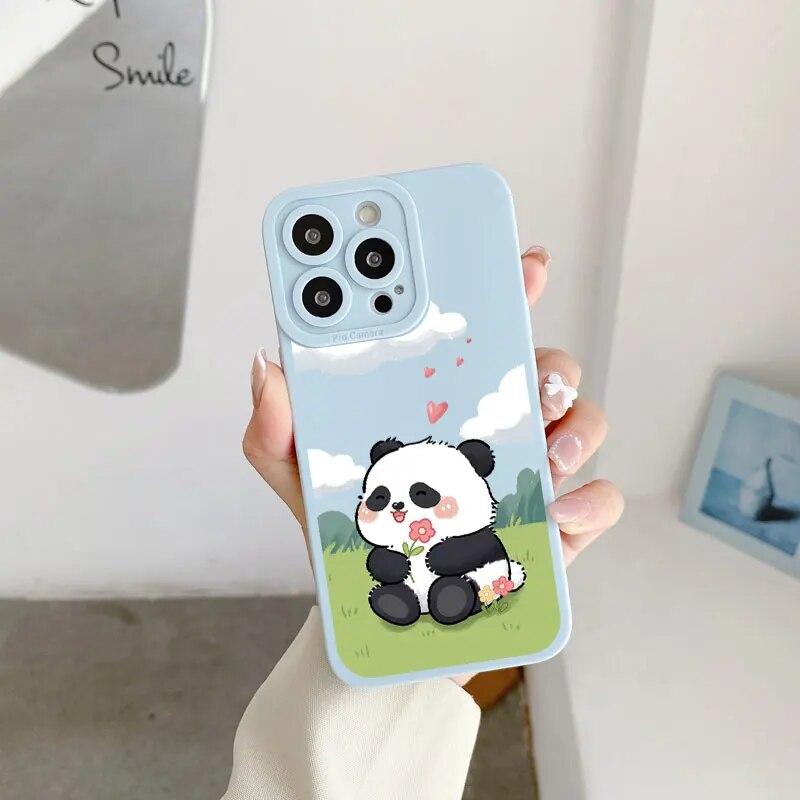 Animace Krásný telefon pro Iphone XR Max 11 Plus 6 13 Mini 7 14 X 8 12 XS Pro 6s Straight Silicon Soft TPU silikonový kryt