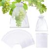 50/100Pcs Fruit Protection Netting Bags with Drawstring Reusable Grape Grow Bags Strawberry Cover Mesh Bags for Pest Control