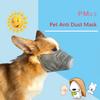 Maschera antipolvere con filtro respiratorio PM2.5 per animali domestici, 2 pezzi, per cani, viso morbido, in cotone, maschera antipolvere