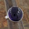 Round Amethyst Gemstone Ring, Handmade Ring, Designer Ring, Statement Jewelry, Statement Ring, 925 Silver Ring