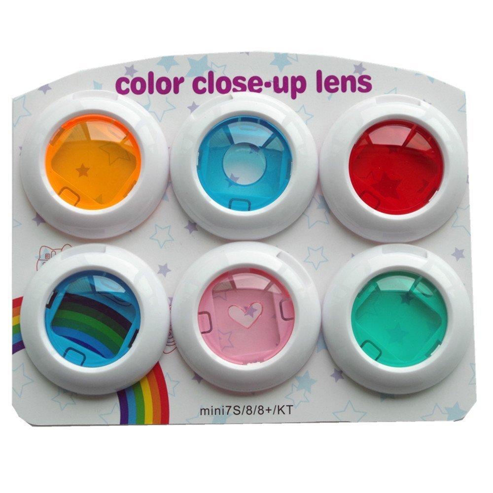 

HAFOKO Mini Lens Colorful Color Filter Lens Set Compatible with Fujifilm Instant Cheki Mini Instant Film 6 Pieces Close-up Cameras, 8/8+/9 Cameras,