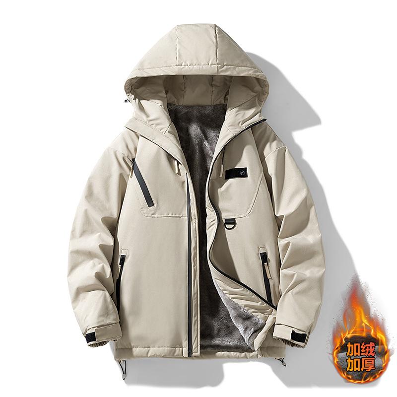 Fleece verdickt Herbst und Winter Herrenjacke Herren Kapuzenjacke Große Größe Hochwertige Jacke Herren
