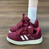 Men's and Women's Hong Kong Style Niche Burgundy Bread Shoes Women's Ins Autumn New Versatile Casual Board Shoes
