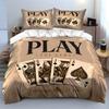 Playing Cards Vintage Design Bedding Duvet Cover Set Duvet Cover Pillowcases  (1*Duvet Cover 2*Pillowcases, without duvet insert)
