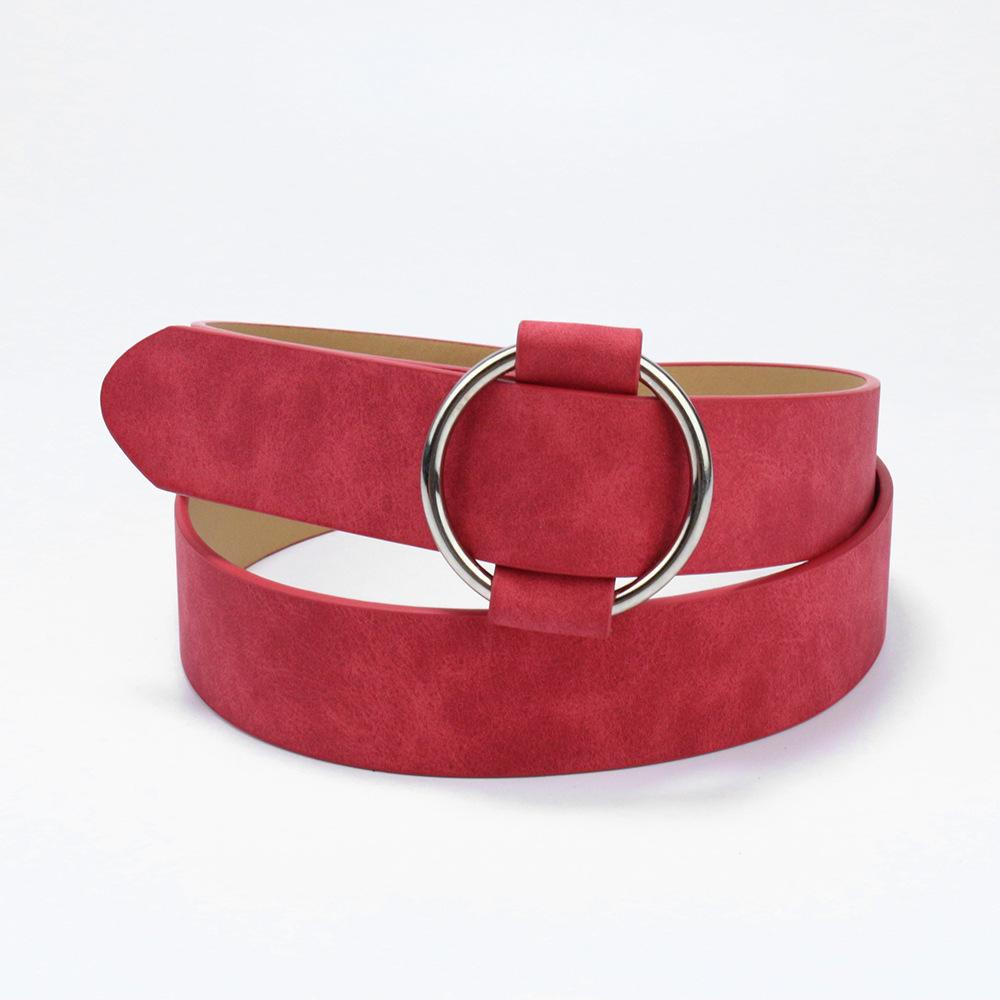 

Креативный широкий ремень без иголок, повседневный женский ремень, простой джинсовый ремень, женский ремень 105cm красный