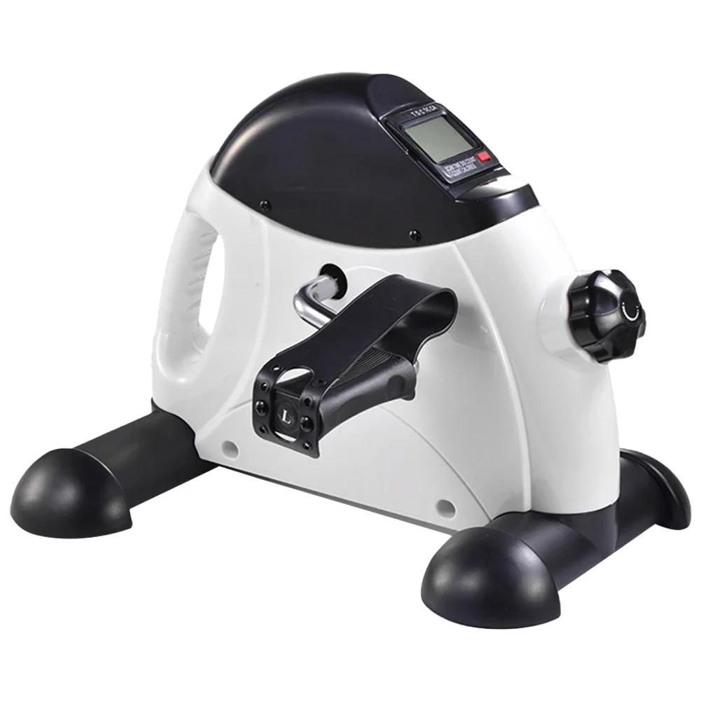 

Мини велотренажер для рук и ног, регулируемый педальный тренажер, велотренажер с ЖК-дисплеем, педальная машина для упражнений для дома и офиса белый