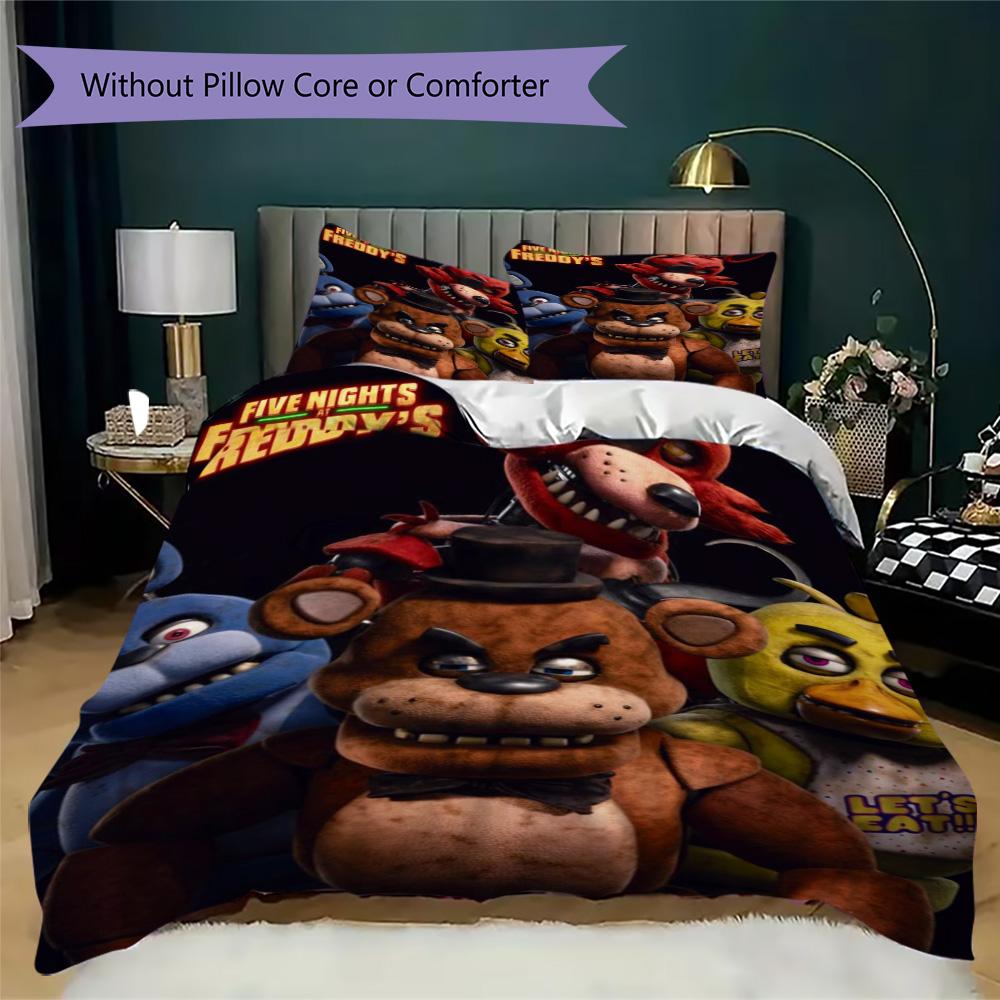 Five Nights Freddys Bedding 1 Duvet Cover 2 Pillowcase Without Core Without Core Soft And Comfortable Bedding Set Duvet Cover And Pillowcase