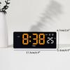 USB Powered Always On Digital Alarm Clock TEMP Week Dual Alarm  DST Snooze  Night Mode 12/24H Voice Control LED Clock