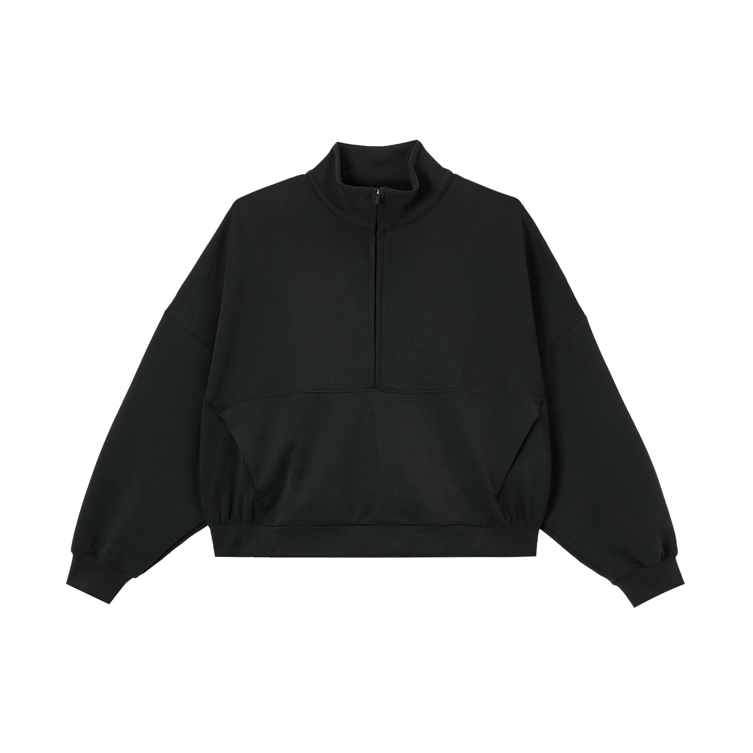 (WMNS) Nike 24.7 ImpossiblySoft Dri-FIT 1/2-Zip T-shirt Oversized Fit Black Women s HQ8189-010 XL