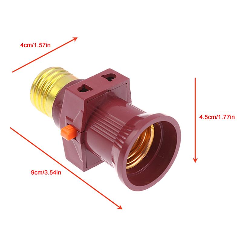 

2Pcs E27 Screw Bulb Holder Convert To With Switch Lamp Socket LED Bulb Adapter With Switch Lamp Bulb Lighting Socket Adapter