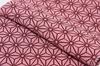 [Hasegawa] Japanese-style half-collar, made of Futakoshi crepe silk, pink hemp pattern, made in Japan.