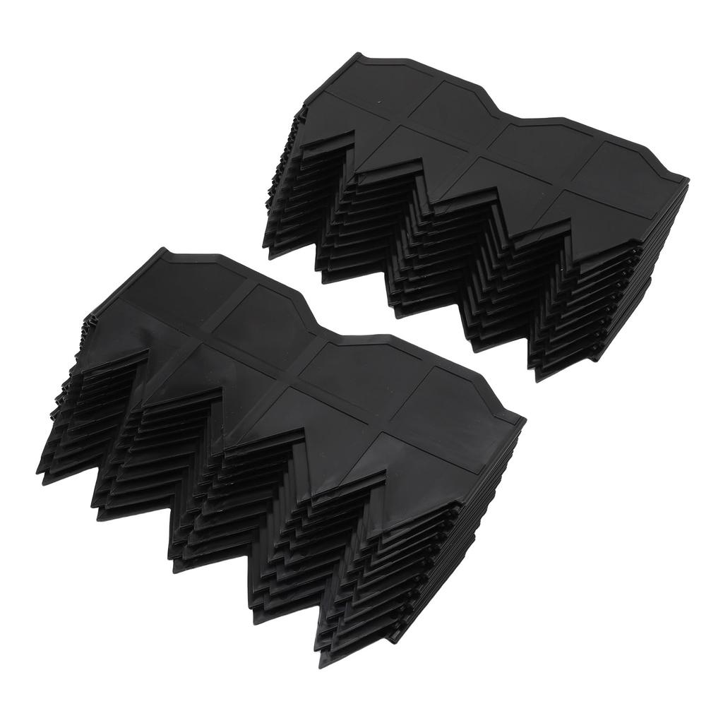40 ks Zahradní obrubník Okraj Snadná instalace Krajinný obrubník Černý plastový zahradní plot pro