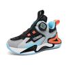 Autumn new boys' sports shoes lightweight, non-slip and wear-resistant leather surface soft sole rotating buckle boys' basketball shoes tide