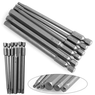 6ks H2.5-H8 100mm Magnetic Torx skrutkovacie bity, sada 1/4" šesťhranná stopka Nové