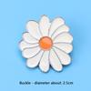 Daisy Flower Shoelace Buckle White Lightning Brooch Shoe Buckle Cute Lapel Button Enamel Pin for Girl Women Jewelry INS Gift 1pc