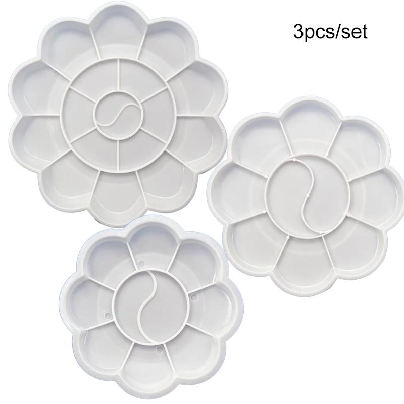 Plum Blossom Shape Painting Palette Paint Tray Office School Art Supplies Essential for Painting Enthusiasts Reusable TMZ