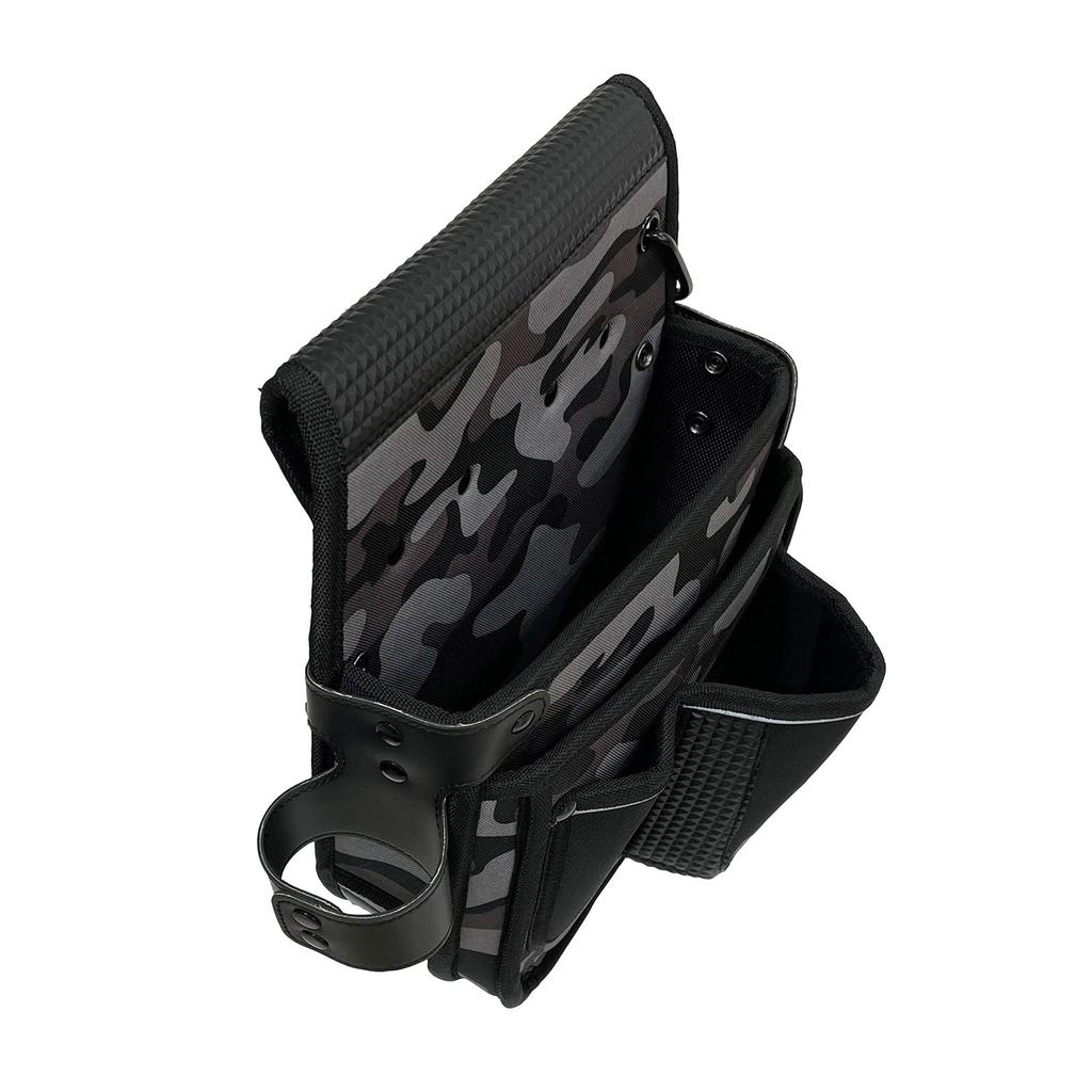 SK11 PRO-G15 Nail Bag with Holder, Reinforced Bottom, Gray Camouflage Fabric