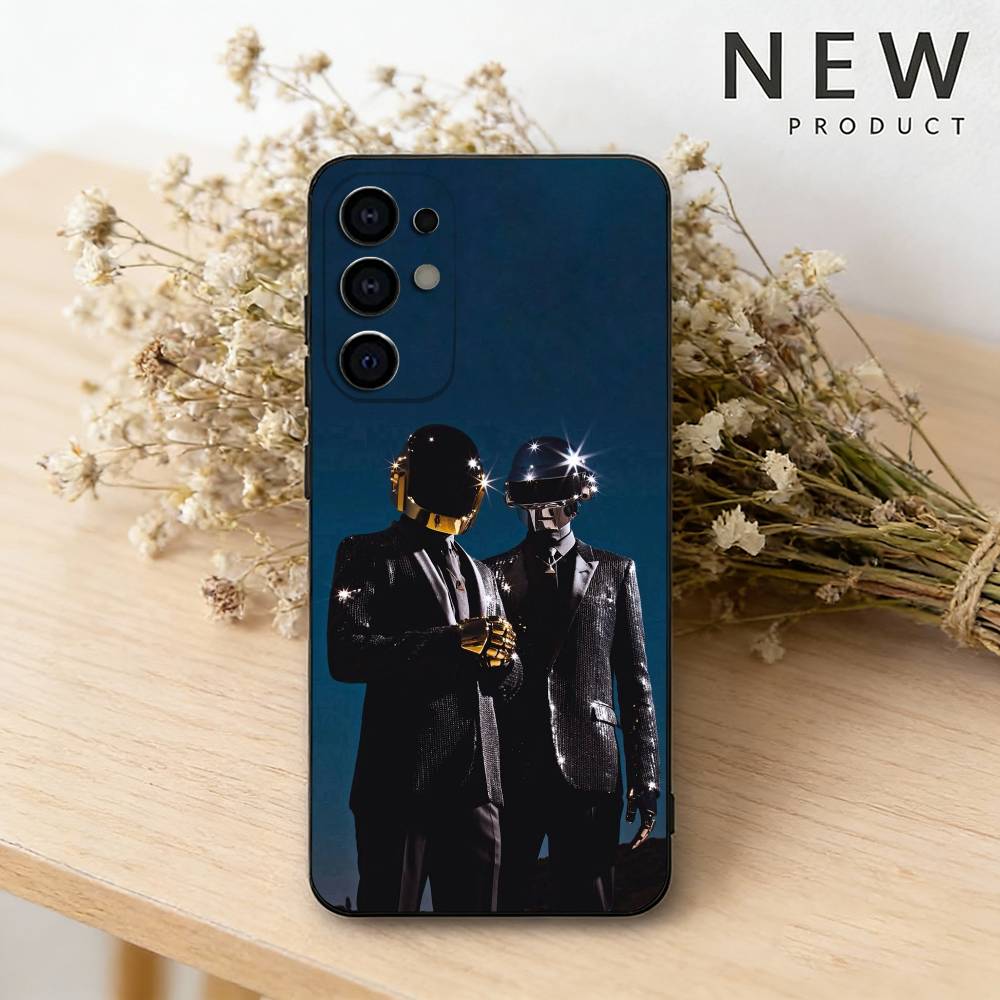 Hot Daft Punk Cool Phone Case For Samsung S26,25,24,23,22,30,21,10,9,Ultra,Plus,Lite Black Soft Case