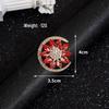 Exquisite Women's Red Flower Brooch – Niche Design, High-End Suit Accessory