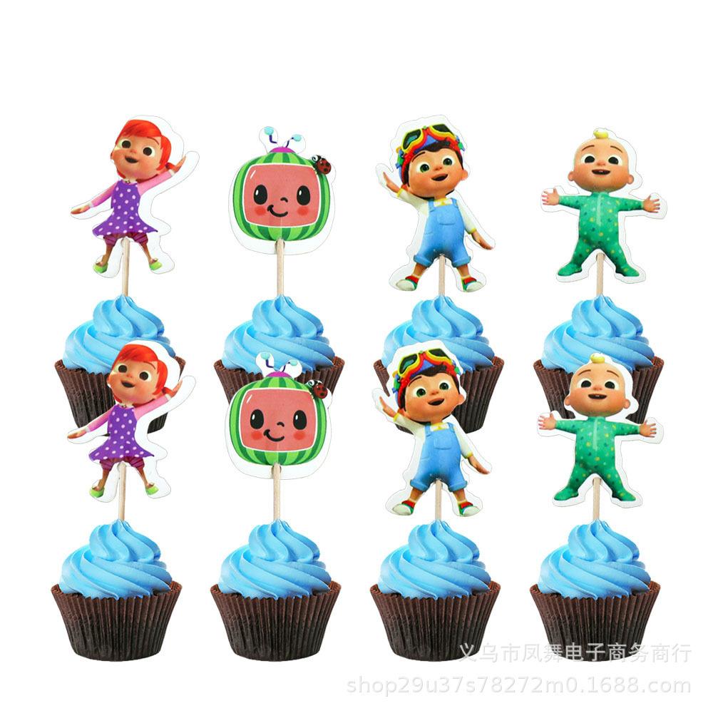 Coco Watermelon Baby Birthday Party Supplies Decorative Disposable Tableware Set Invitation Card Pennant Background Cloth